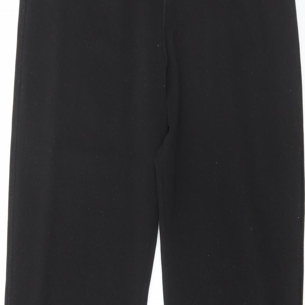 Bally Womens Black Polyester Trousers Size M L33 in Regular