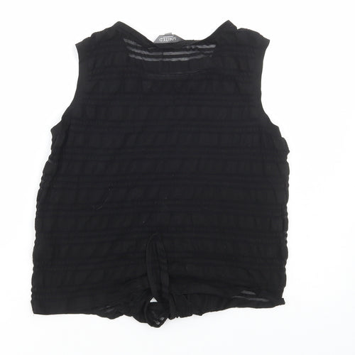 Limited Collection Womens Black Polyester Basic Tank Size 14 Round Neck