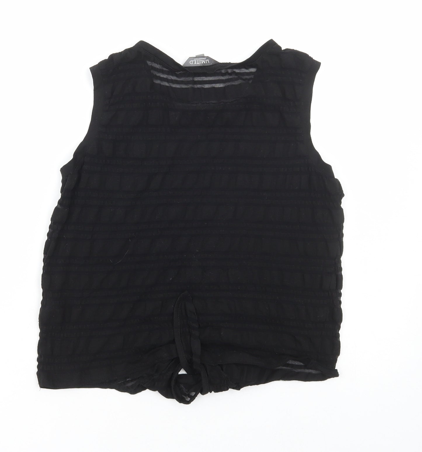 Limited Collection Womens Black Polyester Basic Tank Size 14 Round Neck