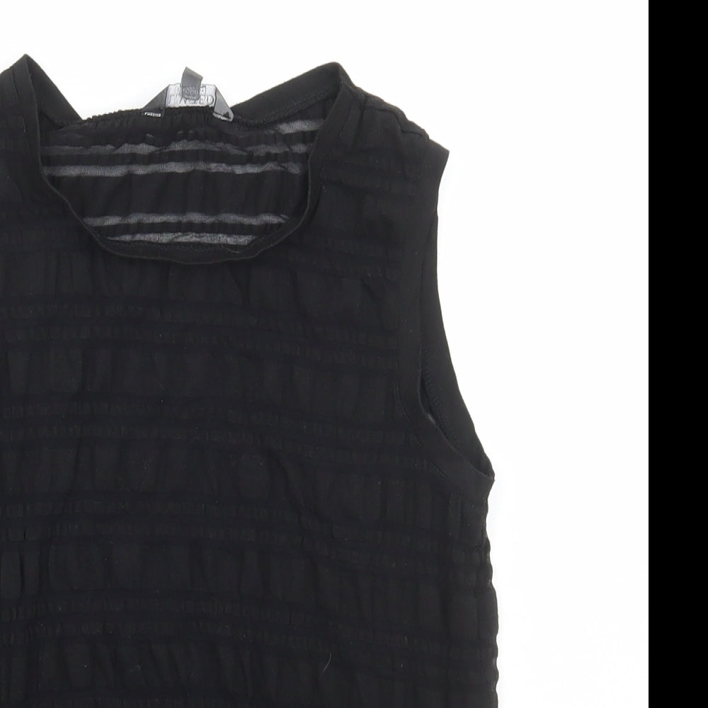 Limited Collection Womens Black Polyester Basic Tank Size 14 Round Neck