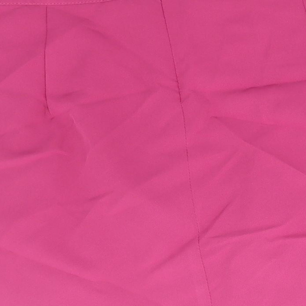 Boohoo Womens Pink Polyester Mini Skirt Size 14 Zip