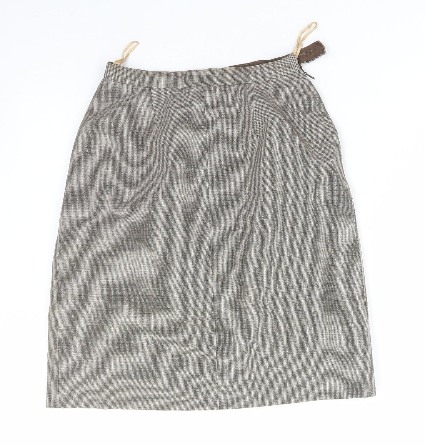 Preworn Womens Blue Polyester Mini Skirt Size 24 in Zip