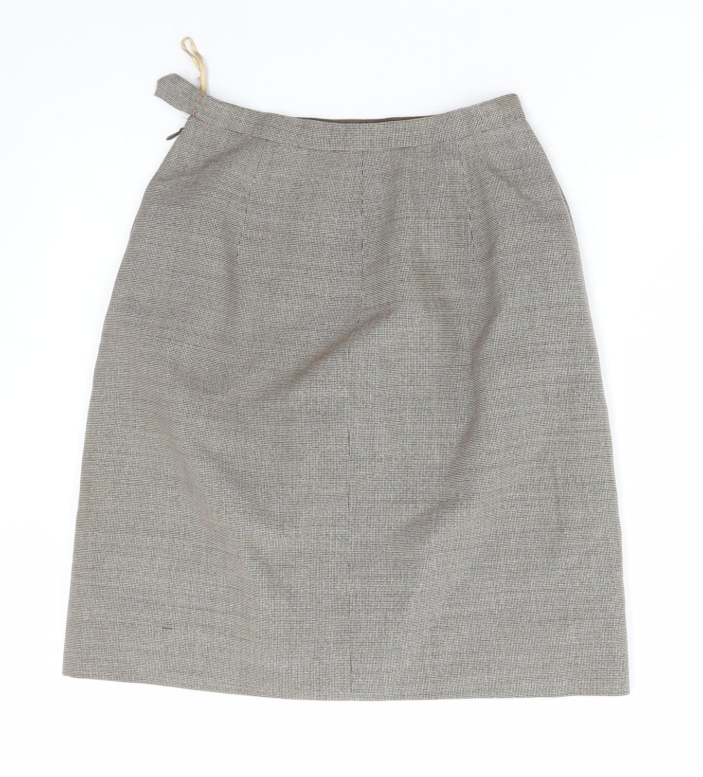 Preworn Womens Blue Polyester Mini Skirt Size 24 in Zip