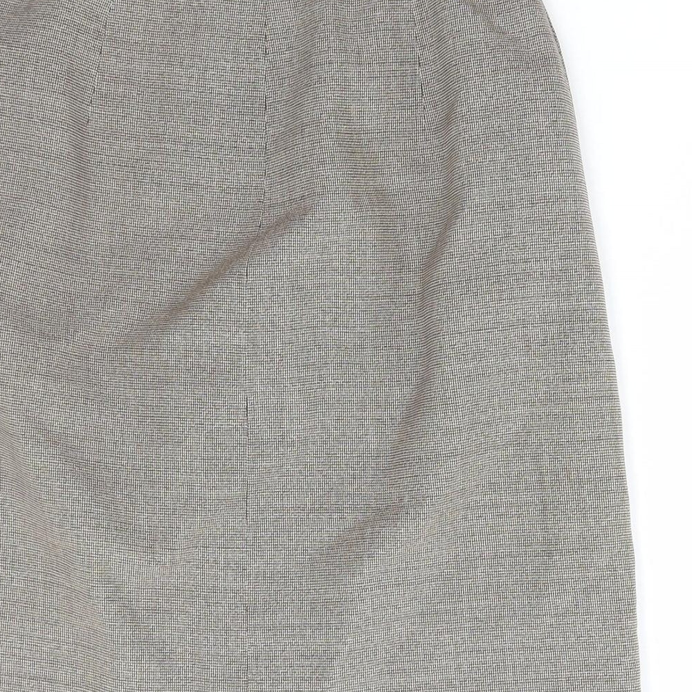 Preworn Womens Blue Polyester Mini Skirt Size 24 in Zip