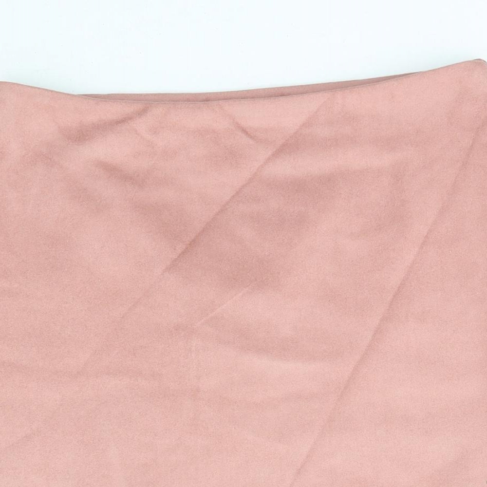 Primark Womens Pink Geometric Polyester Mini Skirt Size 10 Zip