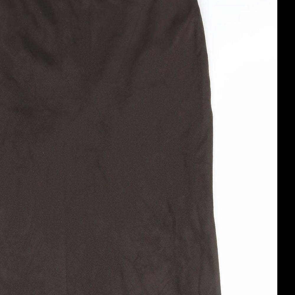 Marks and Spencer Womens Green Polyester A-Line Skirt Size 14