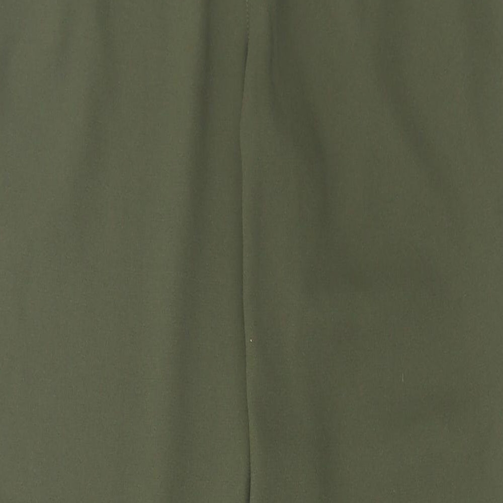 George Womens Green Polyester Trousers Size 8 L25 in Regular Hook & Eye