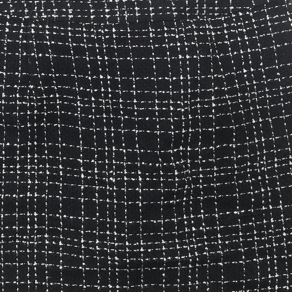 Papaya Womens Black Check Polyester Mini Skirt Size 10 Zip