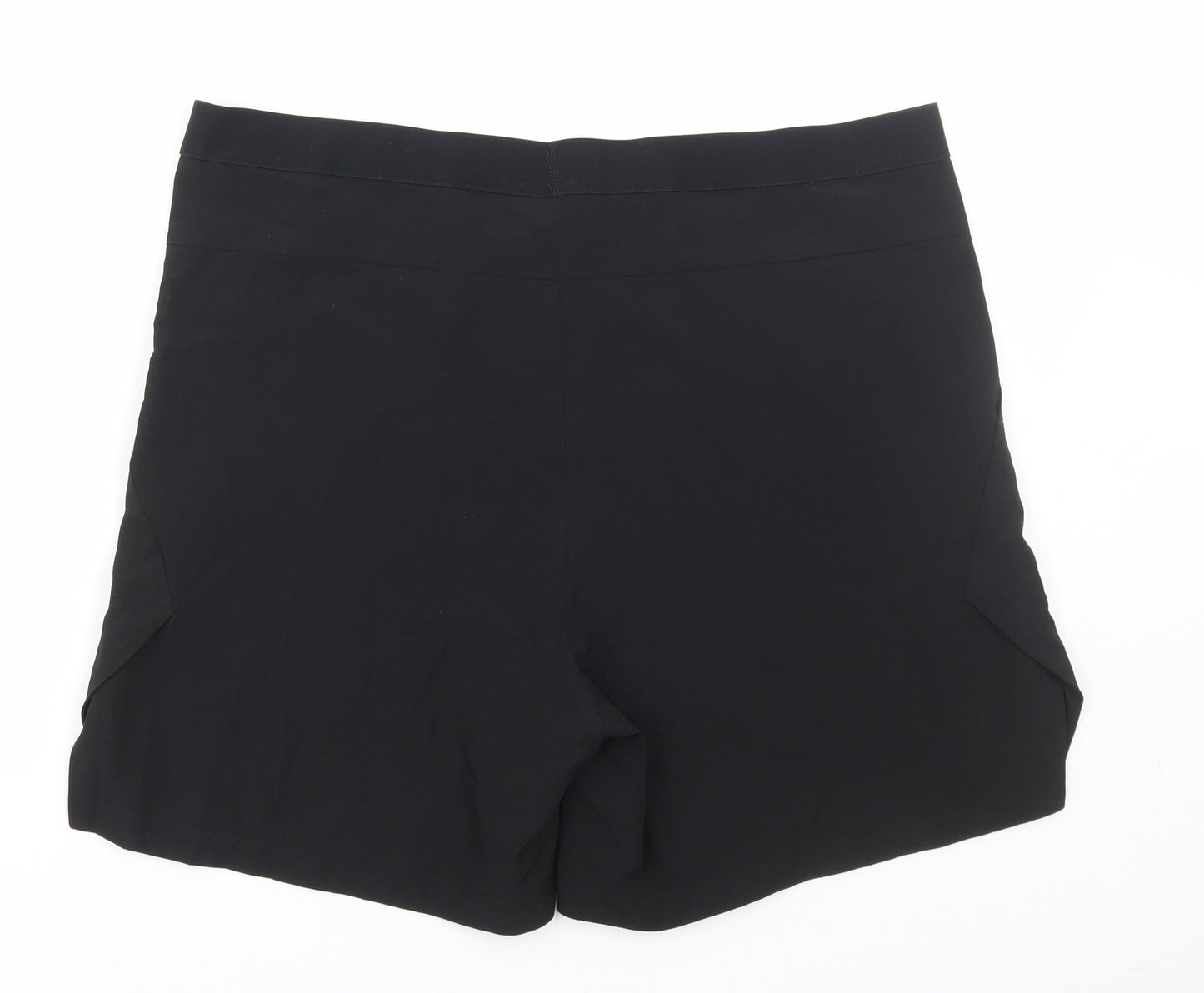 Preworn Womens Black Polyester Sweat Shorts Size 36 in L6 in Regular Pull On