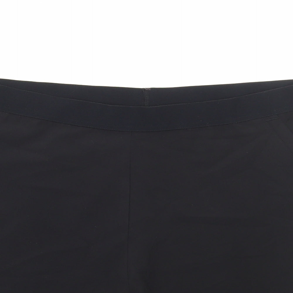Preworn Womens Black Polyester Sweat Shorts Size 36 in L6 in Regular Pull On