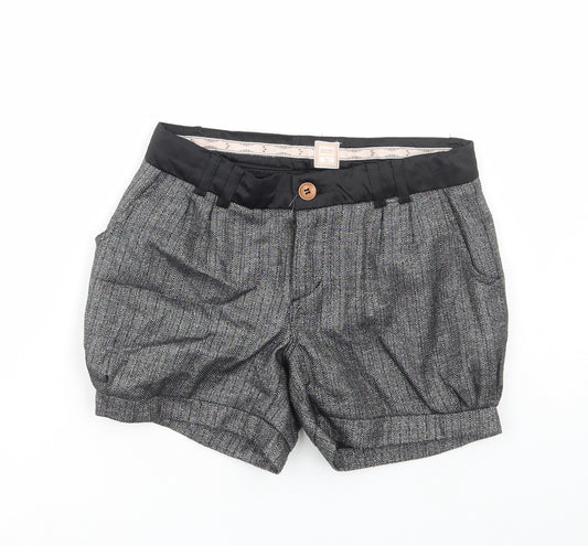 name it Girls Grey Polyester Hot Pants Shorts Size 11 Years Regular Buckle