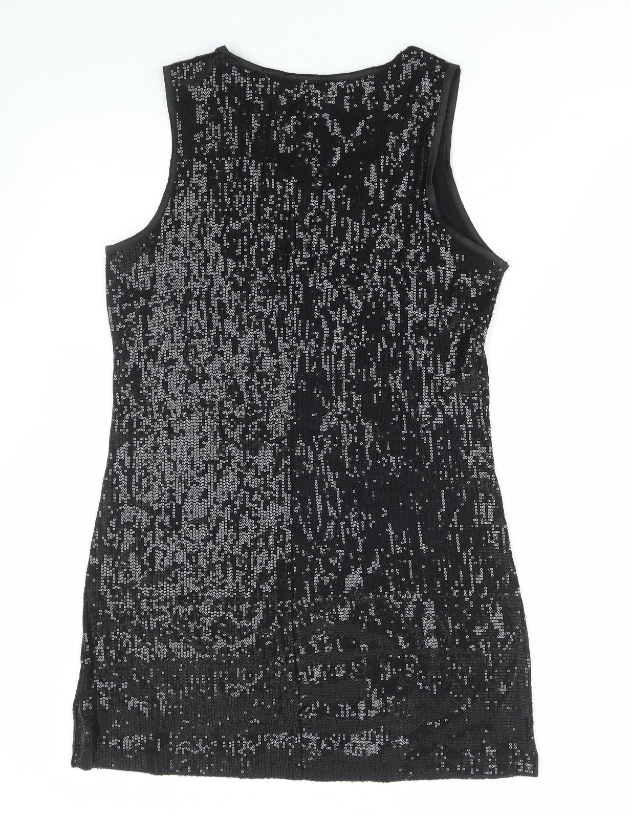 Betty Barclay Womens Black Viscose Tank Dress Size 14 Round Neck Pullover