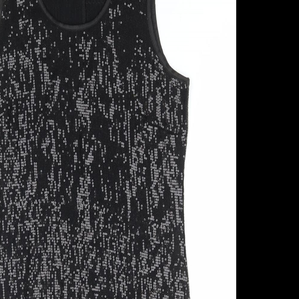 Betty Barclay Womens Black Viscose Tank Dress Size 14 Round Neck Pullover