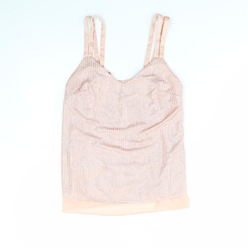 NEXT Womens Pink Geometric Polyester Camisole Tank Size 6 V-Neck