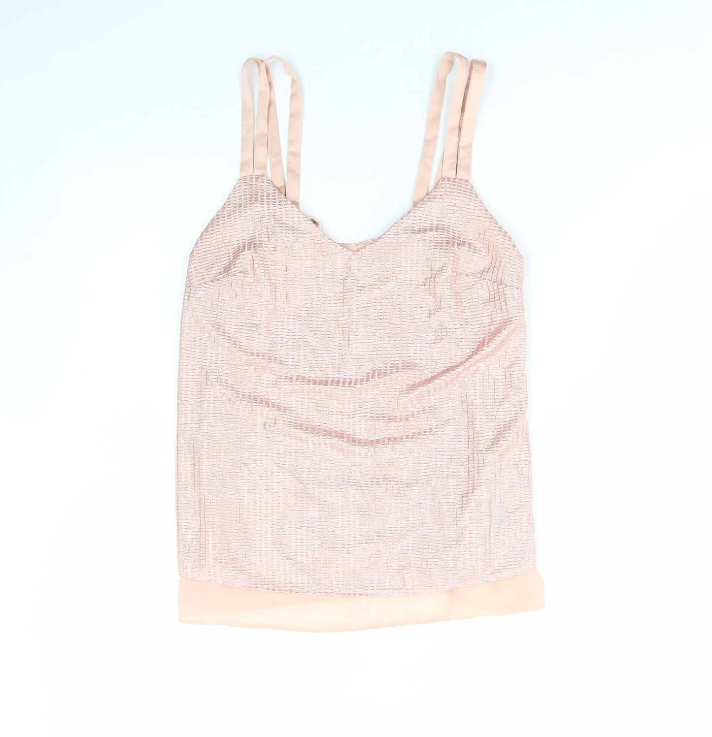 NEXT Womens Pink Geometric Polyester Camisole Tank Size 6 V-Neck
