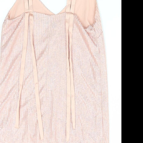 NEXT Womens Pink Geometric Polyester Camisole Tank Size 6 V-Neck