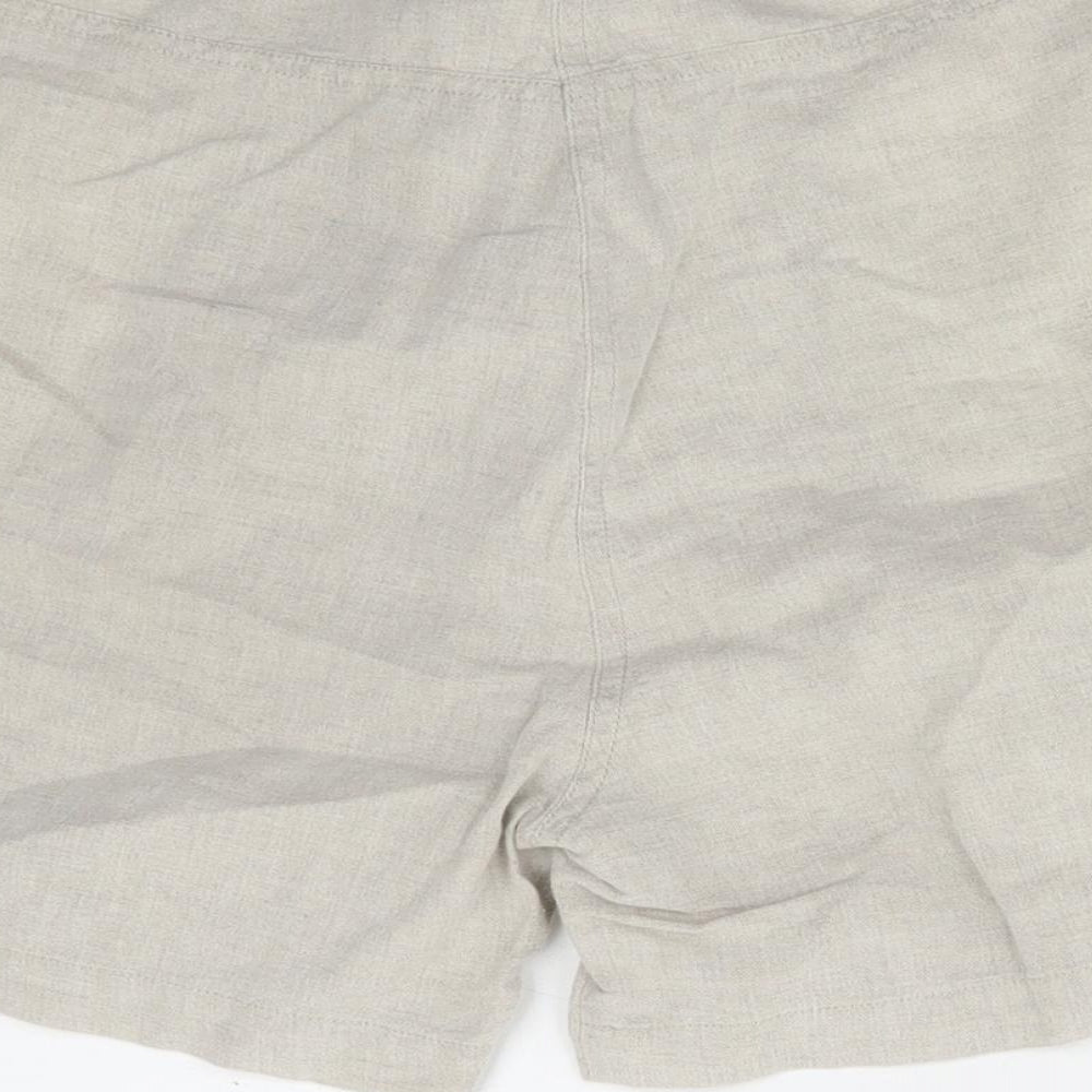 Dororthy Perkins Womens Beige Cotton Chino Shorts Size 12 L4 in Regular Zip