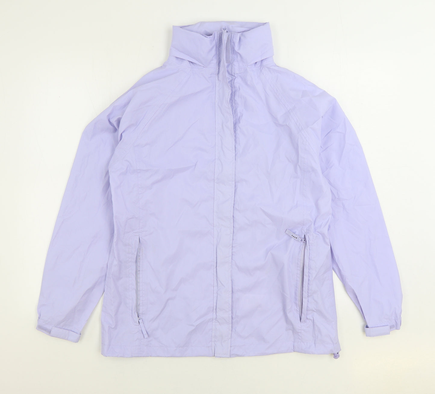 Jack in a Pack Womens Purple Rain Coat Coat Size S Zip