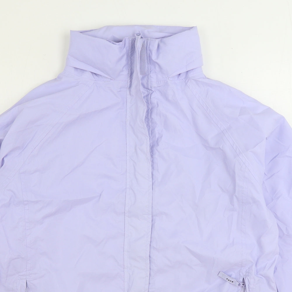 Jack in a Pack Womens Purple Rain Coat Coat Size S Zip