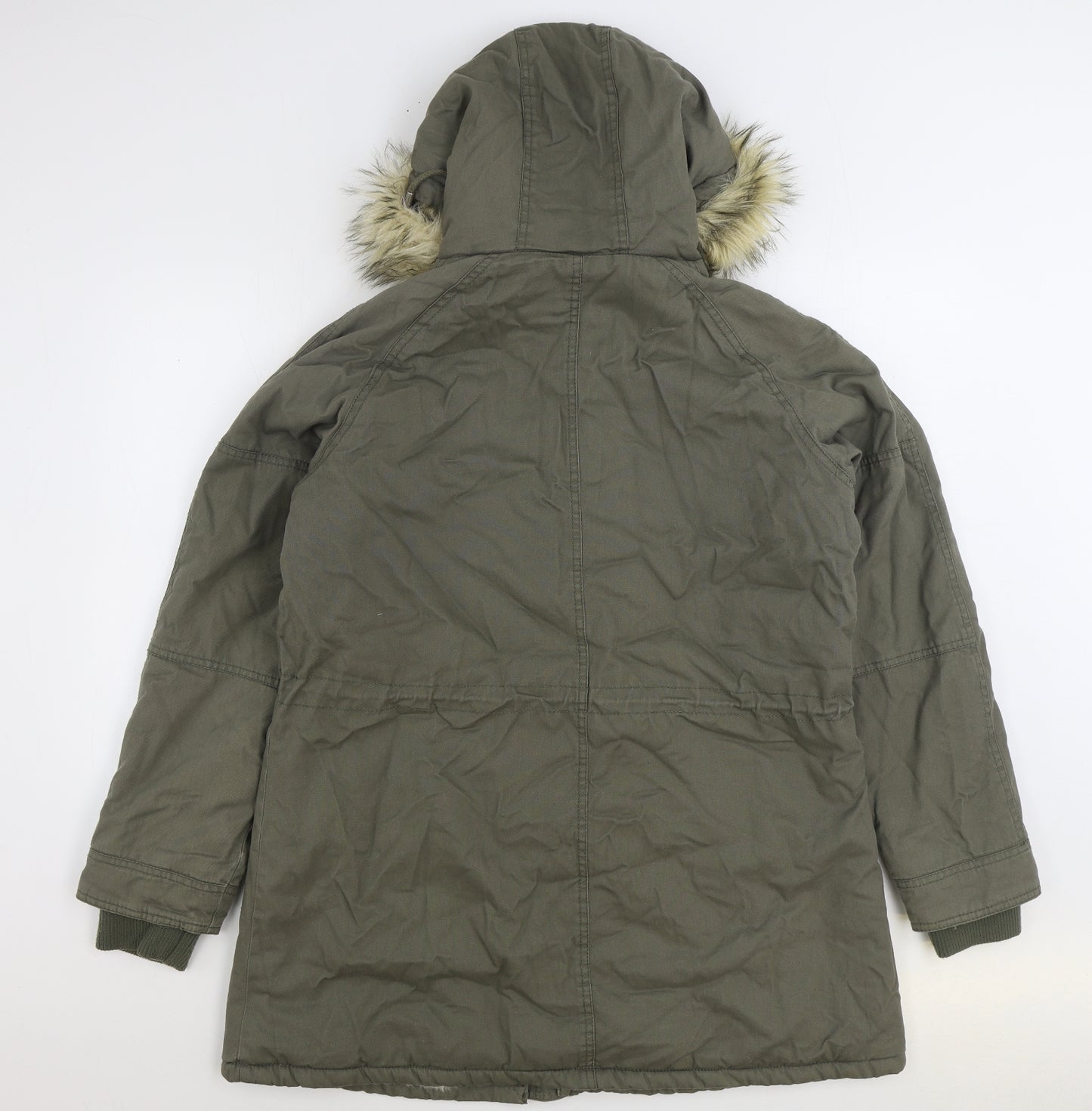 Atmosphere Womens Green Parka Coat Size 16 Zip
