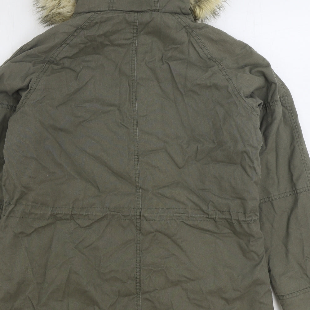 Atmosphere Womens Green Parka Coat Size 16 Zip