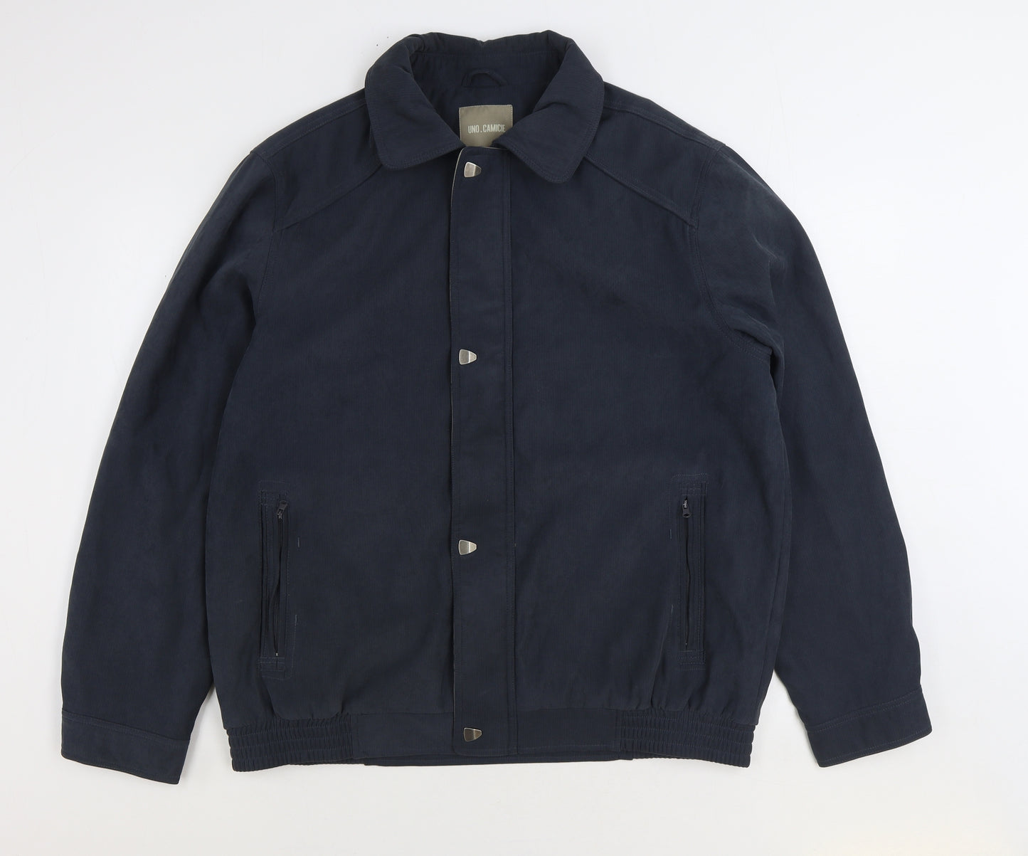 Uno Camice Mens Blue Jacket Size L Zip