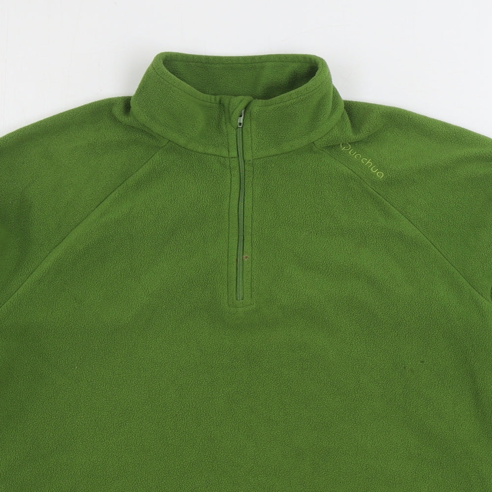DECATHLON Mens Green Polyester Pullover Sweatshirt Size S
