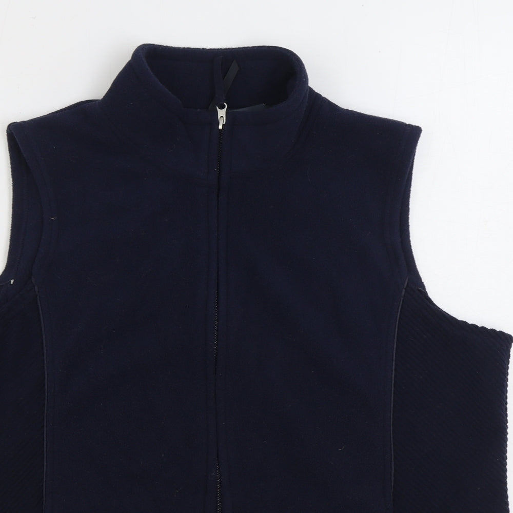 Bonmarché Womens Blue Gilet Jacket Size L Zip