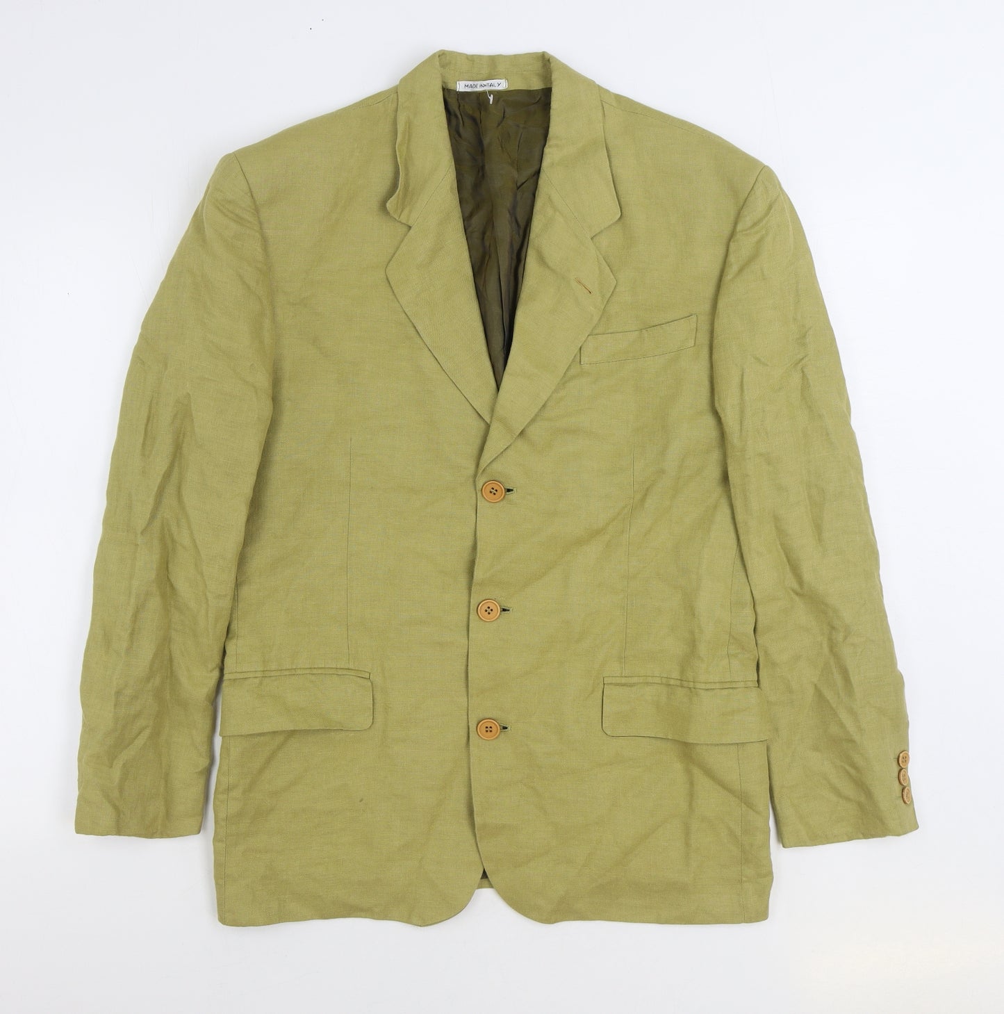 Reiss Mens Green Linen Jacket Suit Jacket Size 38