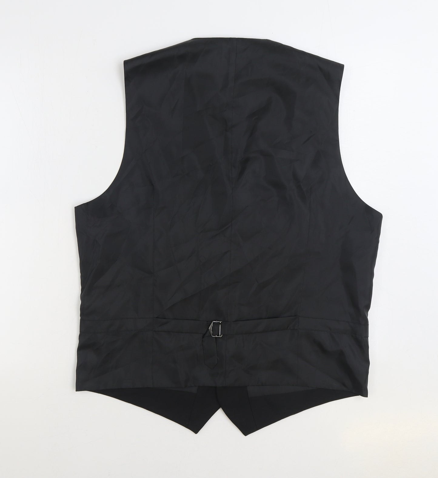 Marks and Spencer Mens Black Polyester Jacket Suit Waistcoat Size 42