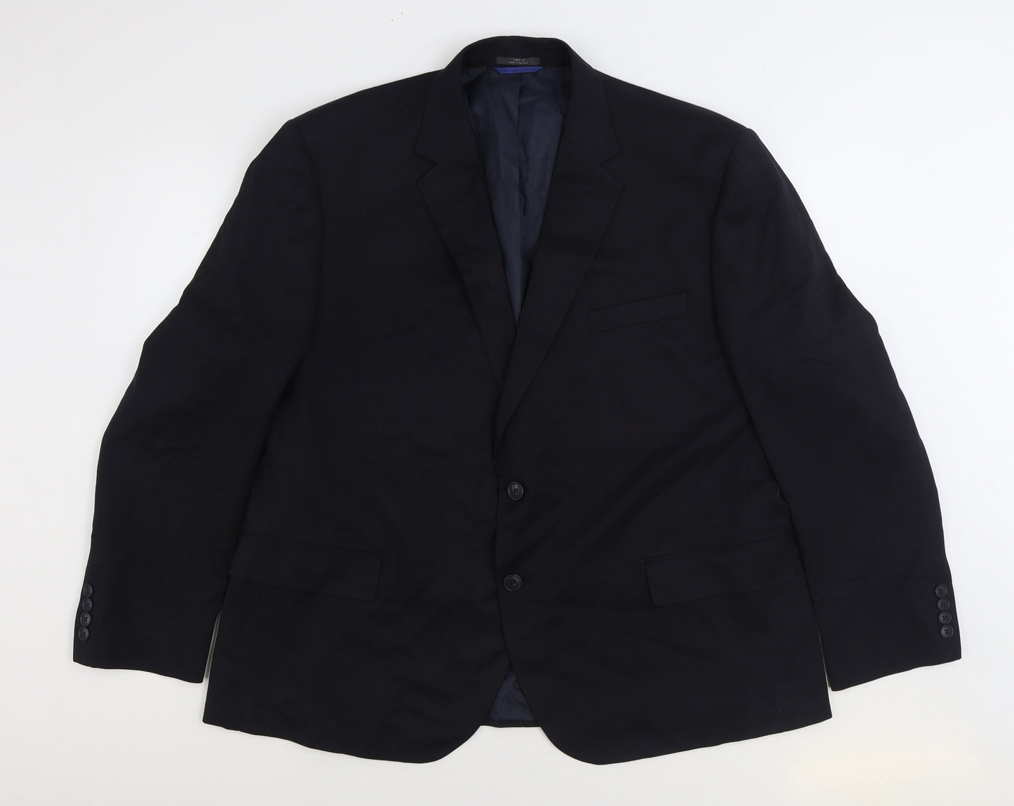 Marks and Spencer Mens Black Polyester Jacket Suit Jacket Size 48