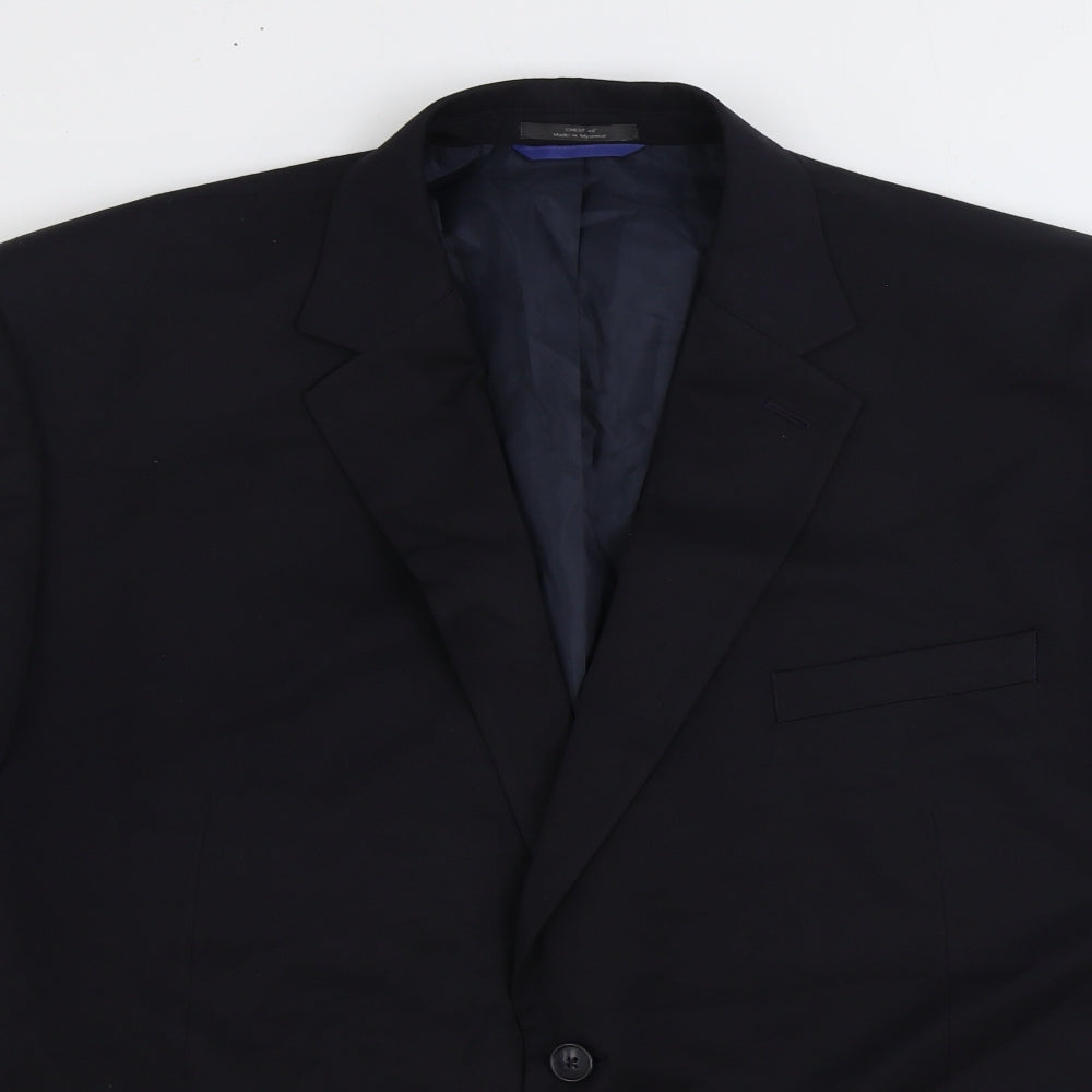 Marks and Spencer Mens Black Polyester Jacket Suit Jacket Size 48