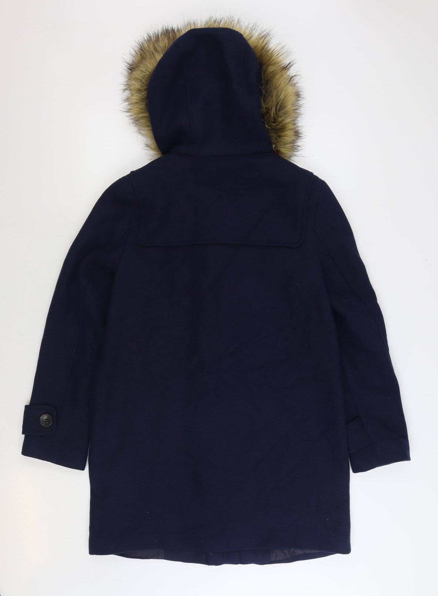 Marks and Spencer Womens Blue Parka Coat Size 10 Zip