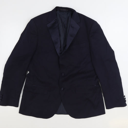 Marks and Spencer Mens Blue Polyester Jacket Suit Jacket Size 38
