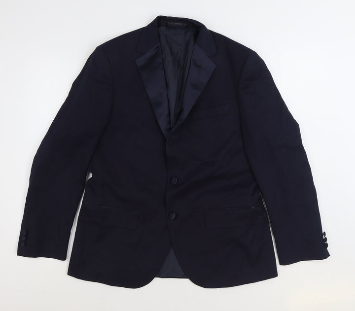 Marks and Spencer Mens Blue Polyester Jacket Suit Jacket Size 38