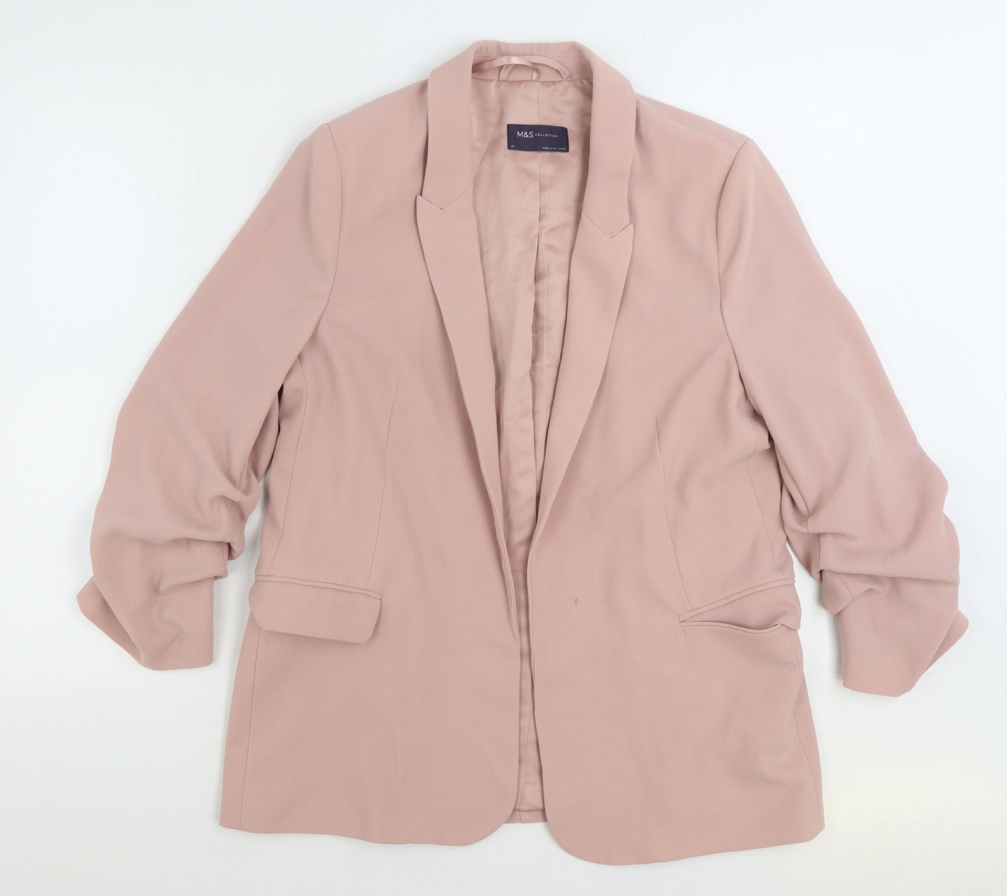 Marks and Spencer Womens Pink Jacket Blazer Size 12
