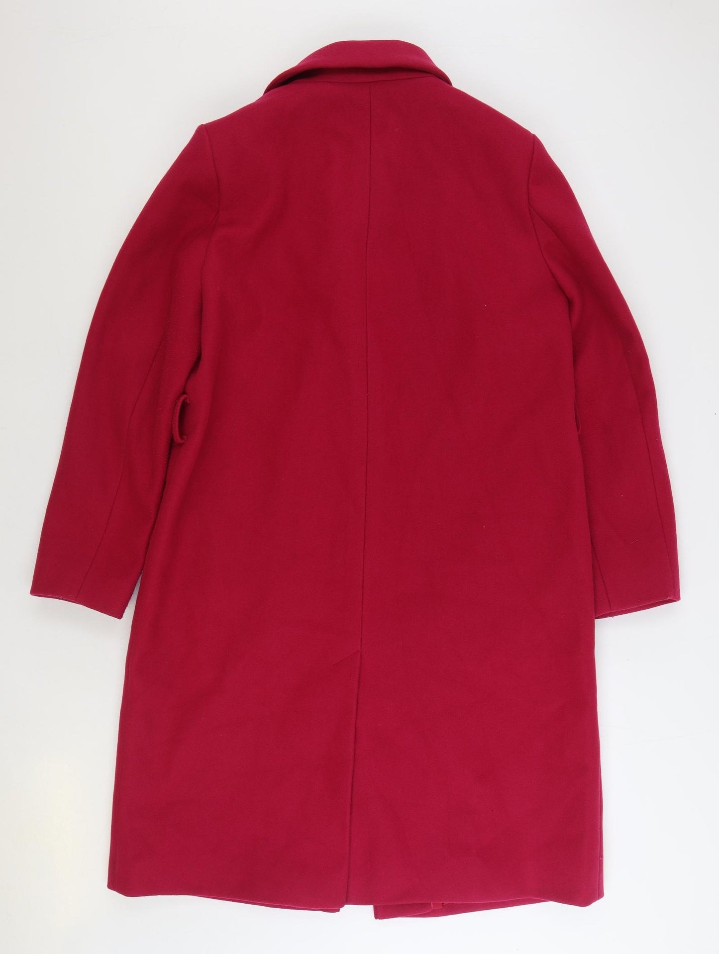 Marks and Spencer Womens Pink Overcoat Coat Size 14 Snap