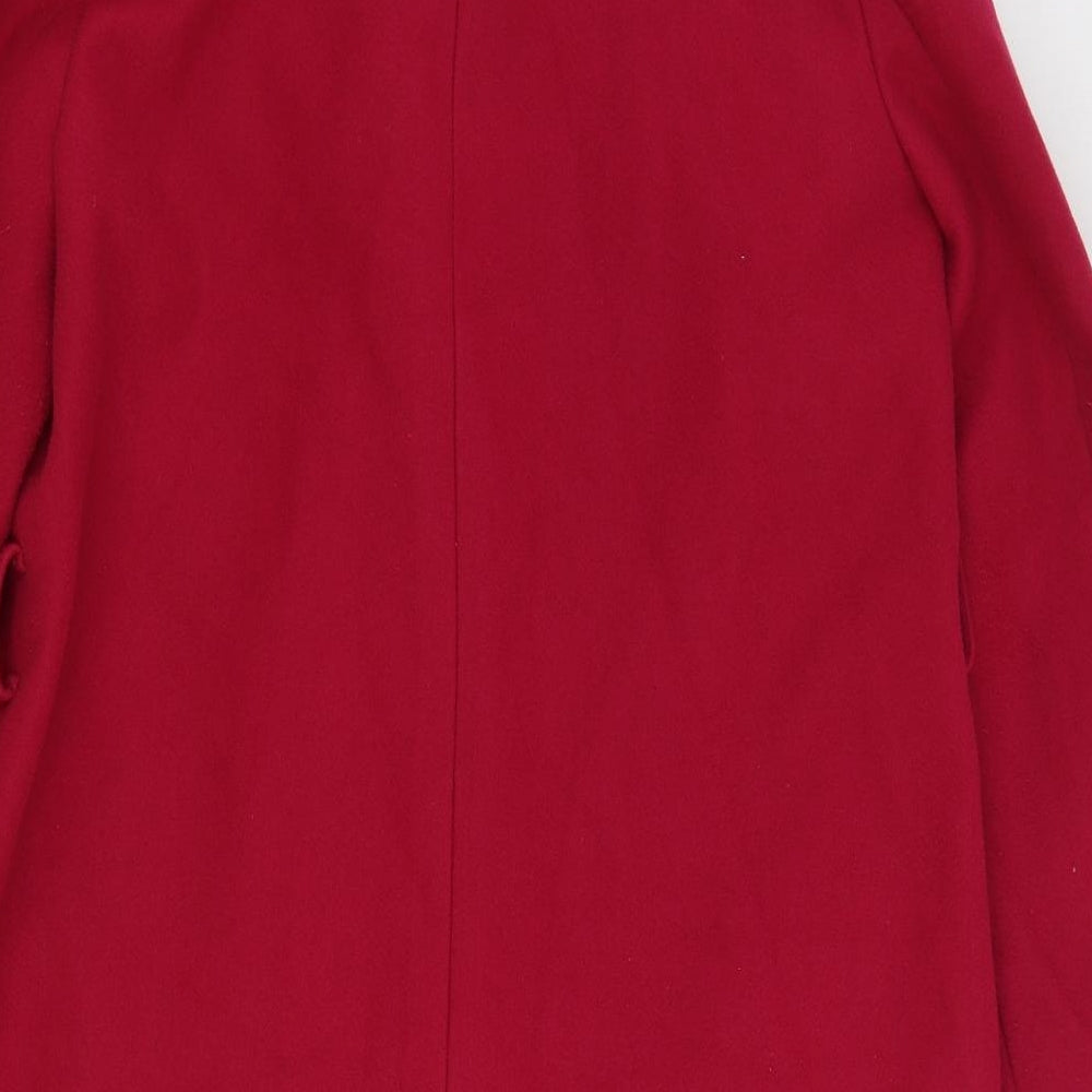 Marks and Spencer Womens Pink Overcoat Coat Size 14 Snap