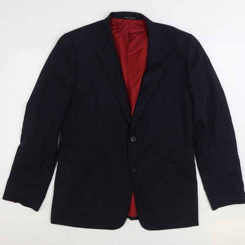 Hong Kong Custom Made Mens Blue Polyester Jacket Suit Jacket Size 40