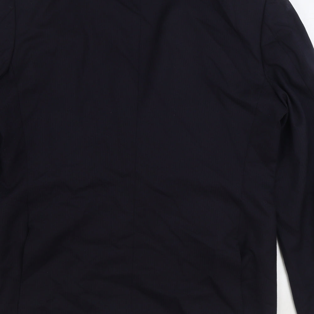Hong Kong Custom Made Mens Blue Polyester Jacket Suit Jacket Size 40