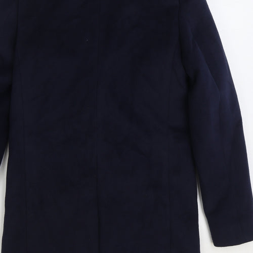 Primark Mens Blue Overcoat Coat Size S Button