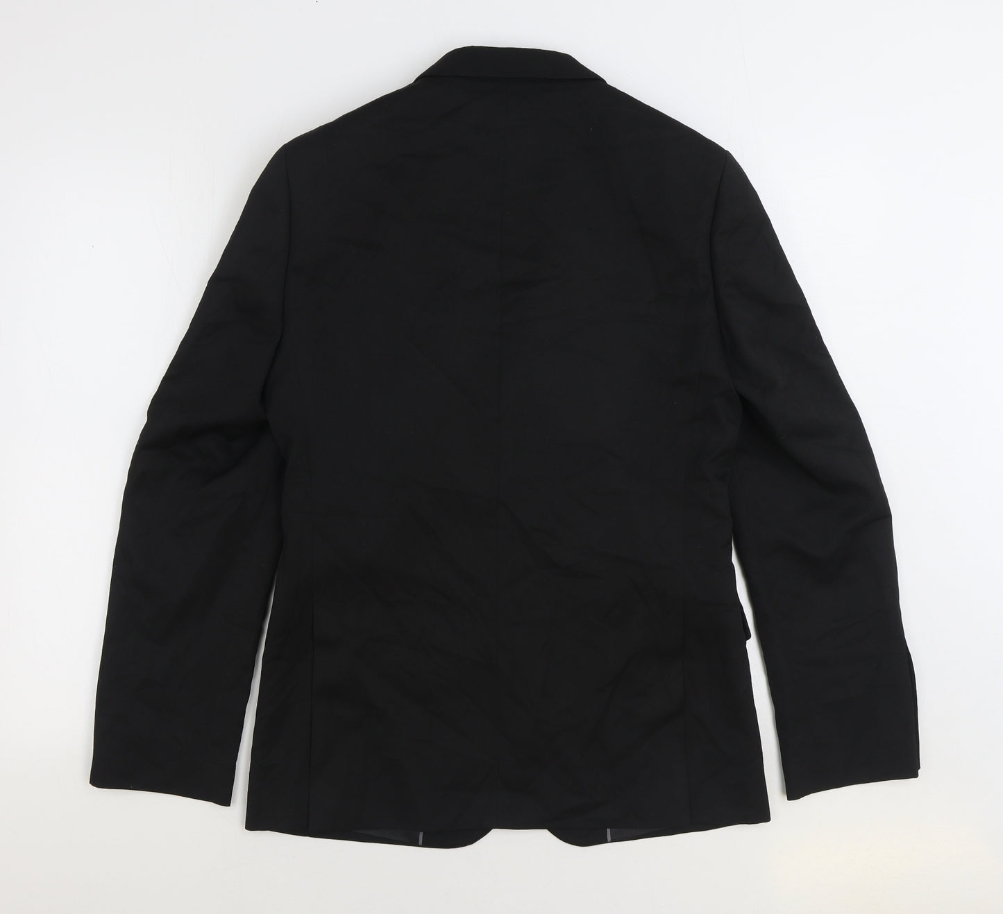 Marks and Spencer Mens Black Polyester Jacket Suit Jacket Size 36