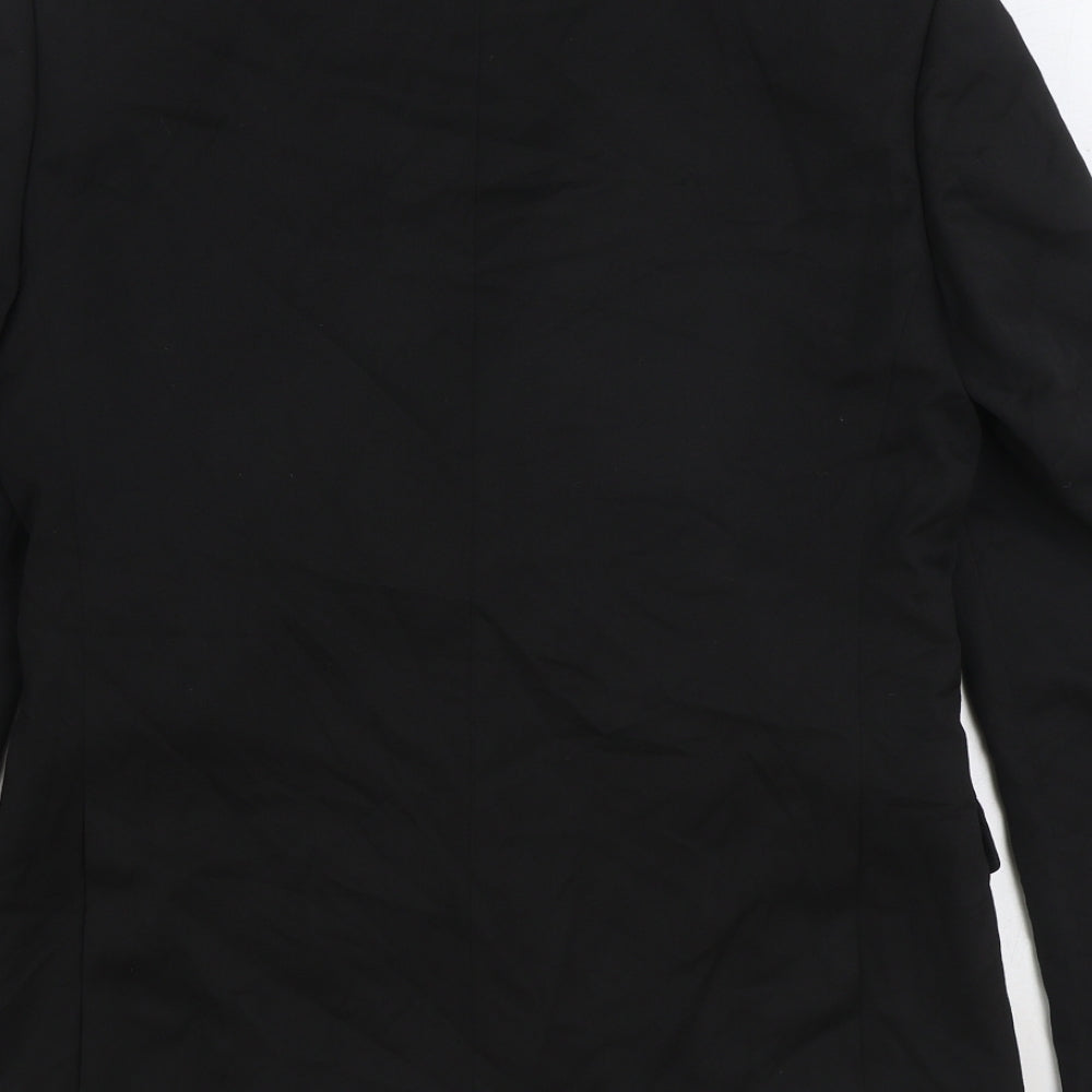 Marks and Spencer Mens Black Polyester Jacket Suit Jacket Size 36
