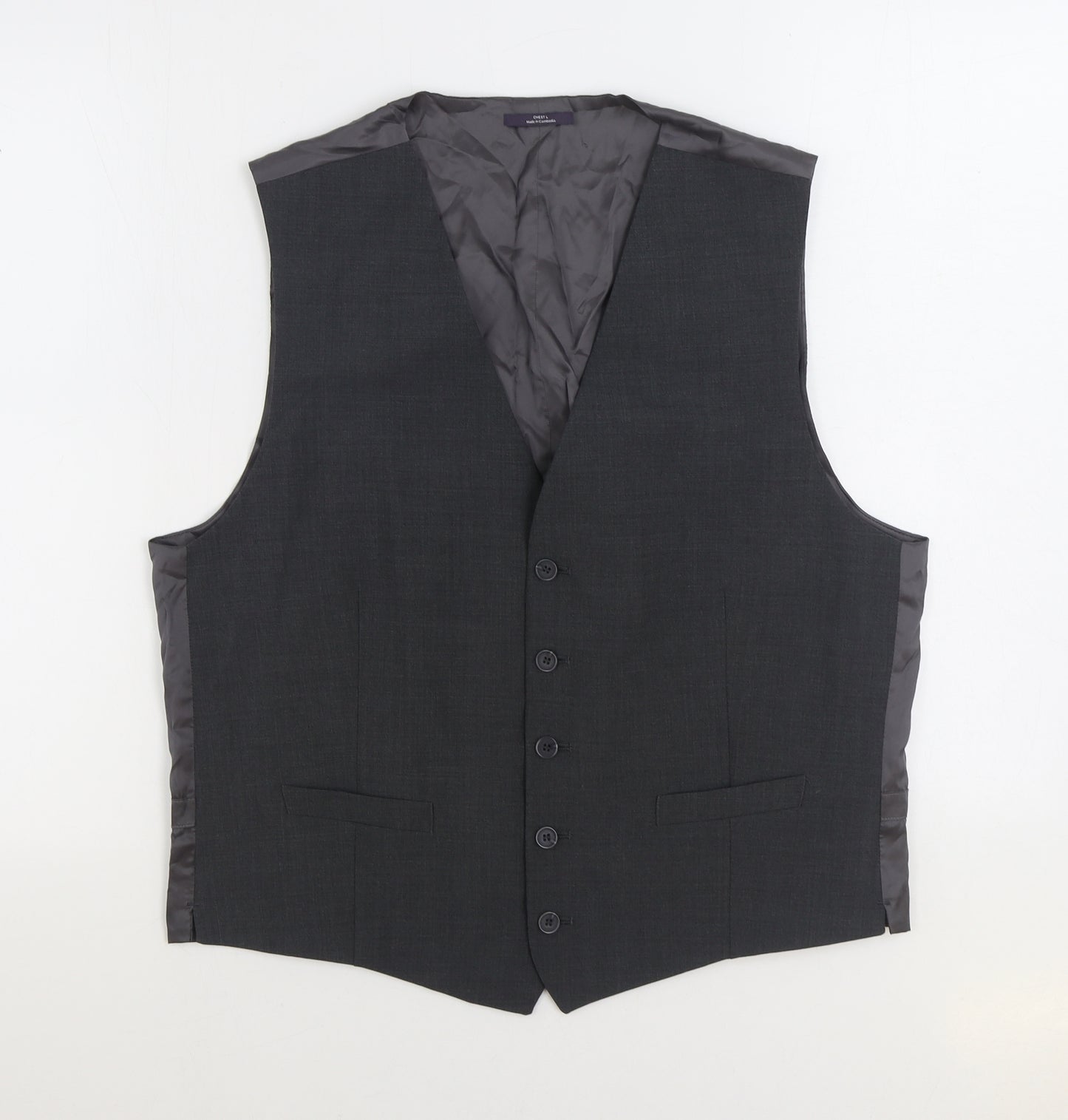 Marks and Spencer Mens Grey Wool Jacket Suit Waistcoat Size 42