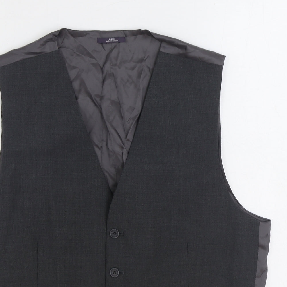 Marks and Spencer Mens Grey Wool Jacket Suit Waistcoat Size 42