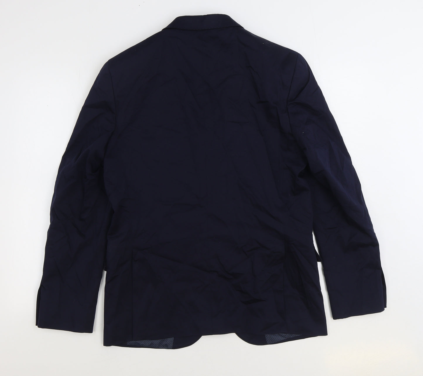 Marks and Spencer Mens Blue Cotton Jacket Suit Jacket Size 40