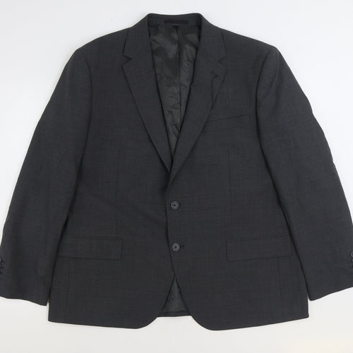 Marks and Spencer Womens Grey Wool Jacket Suit Jacket Size 46