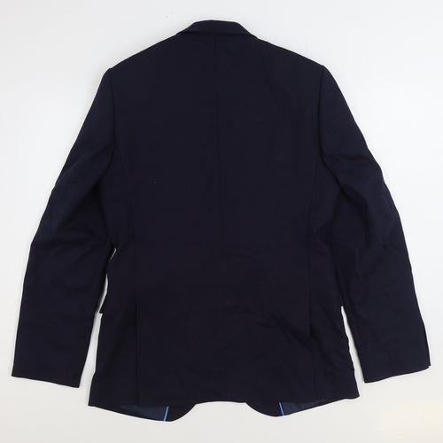 Marks and Spencer Mens Blue Wool Jacket Suit Jacket Size 40