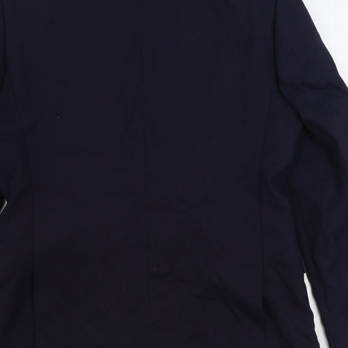 Marks and Spencer Mens Blue Wool Jacket Suit Jacket Size 40