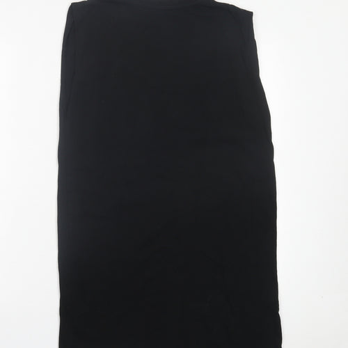 Mango Womens Black Polyester Tank Dress Size XS Crew Neck Pullover